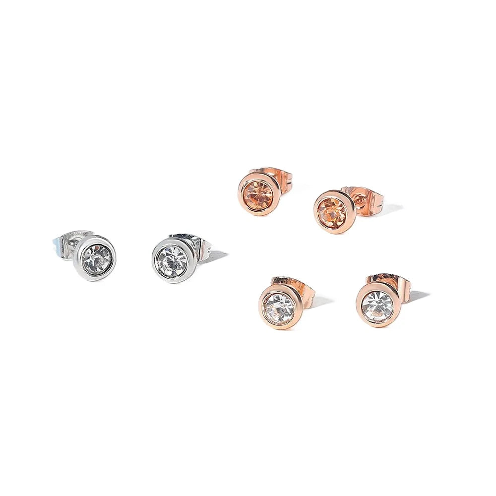 Modern Cubic Zirconia Stud Earrings