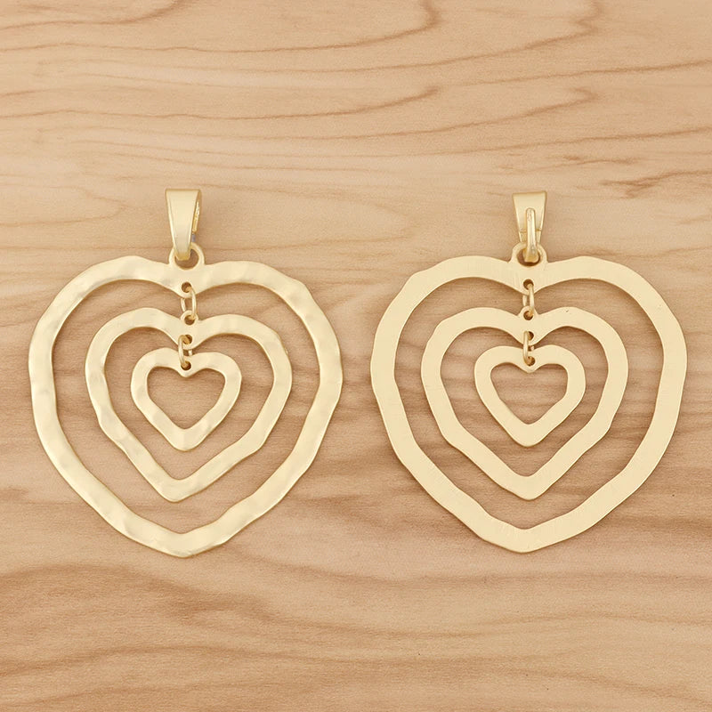 Hollow Open Hearts Charms Pendants