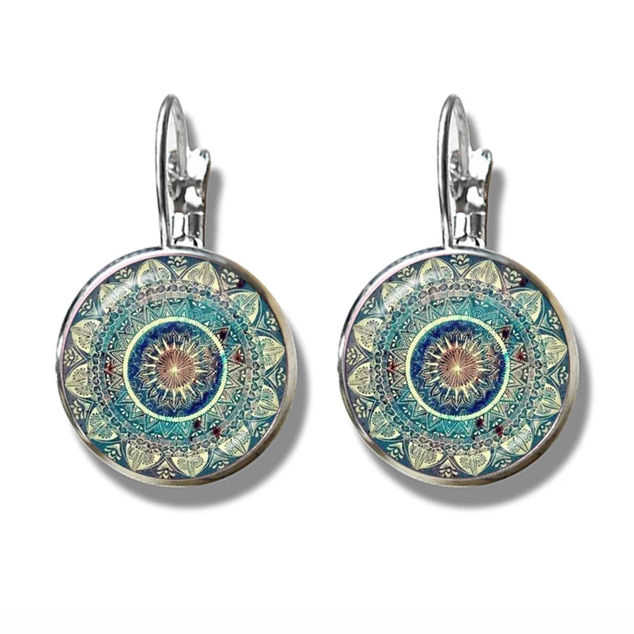 Charm Mandala Art Picture Earrings