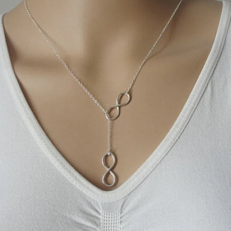 Hot Selling Punk Minimalist Infinity Pendant Necklaces