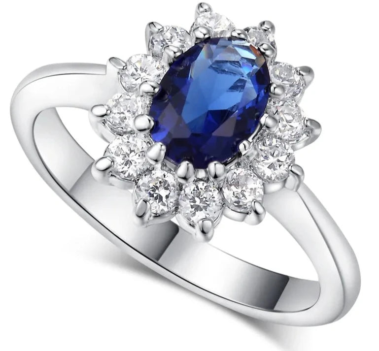 Royal Blue Crystal Ring