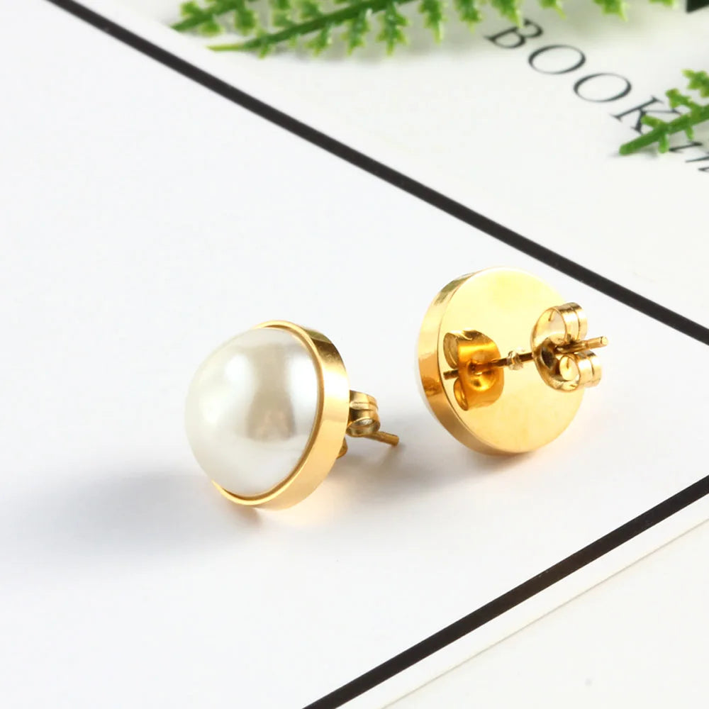 Pearl Stud Earrings