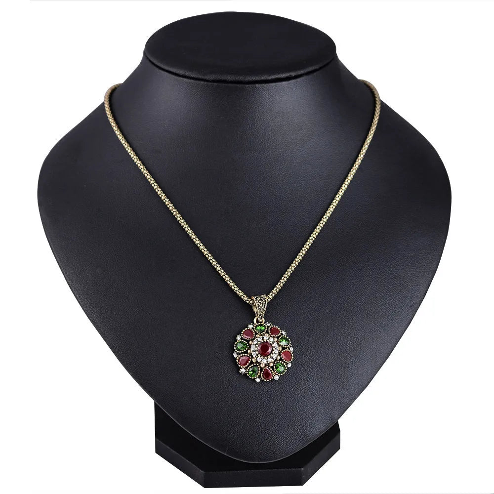 Bohemian Vintage Rhinestone Necklace Sets