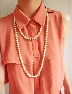 Sophisticated Pearl Bead Necklace