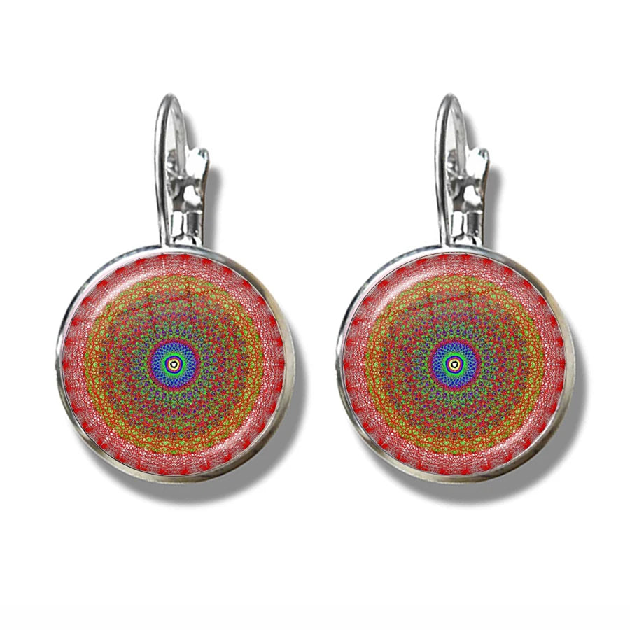 Charm Mandala Art Picture Earrings