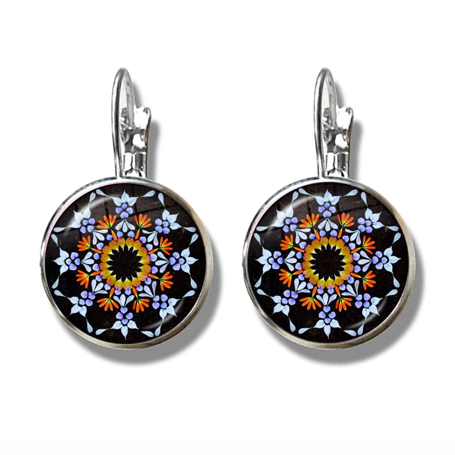 Charm Mandala Art Picture Earrings