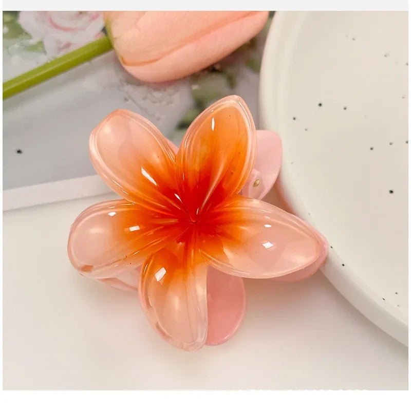 Flower Acrylic Hair Clip for Women Sweet Hair