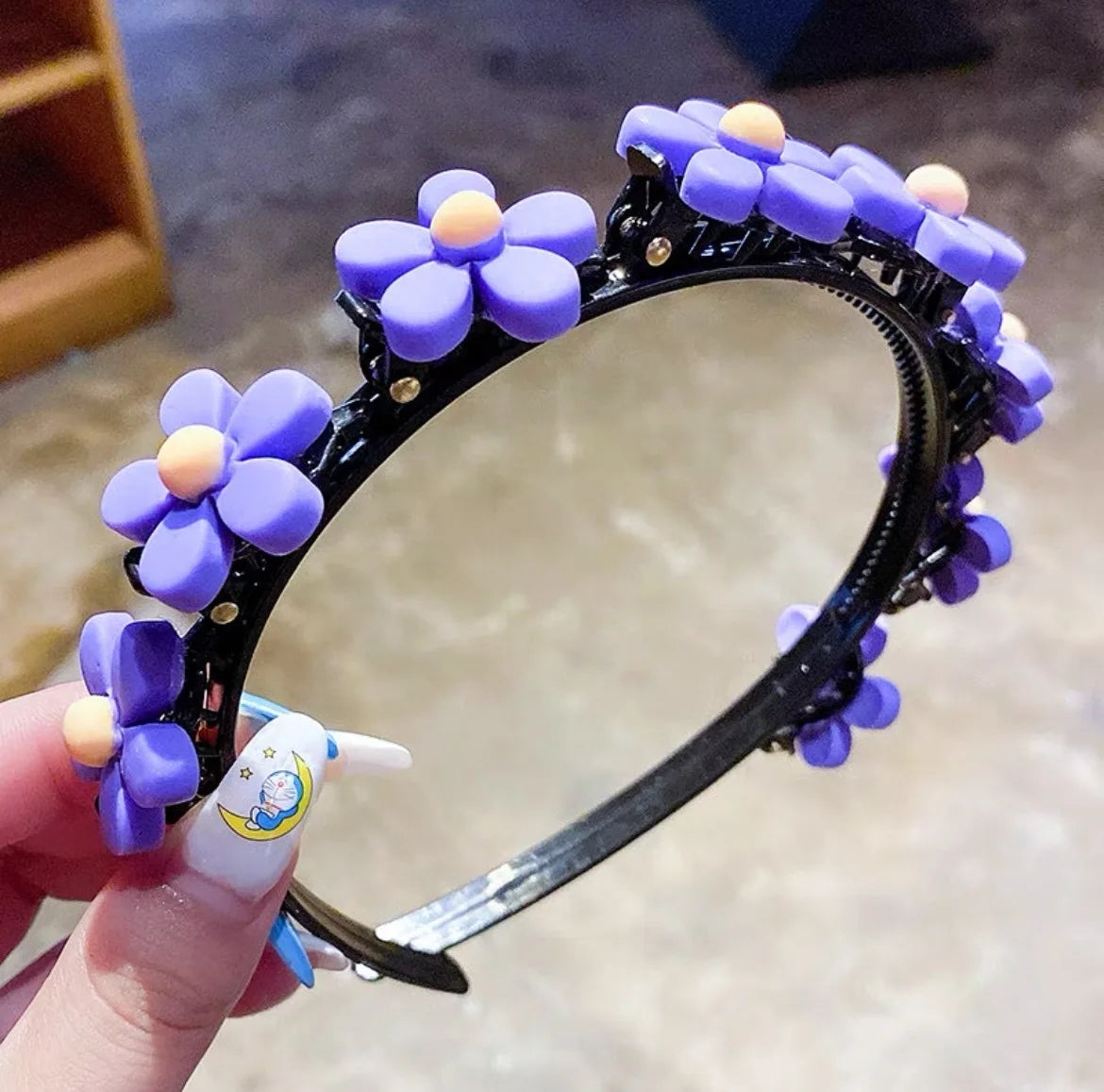 Cute Flower Cartoon Braided Hair Band