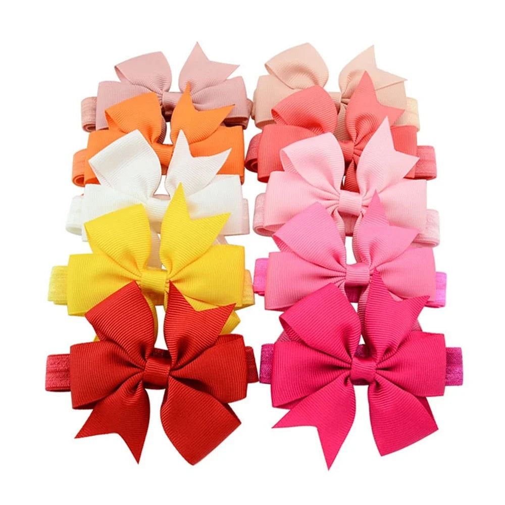 Pinwheel Elastic Hair Bows