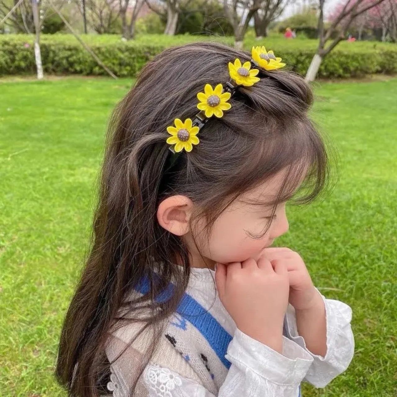 Cute Flower Cartoon Braided Hair Band