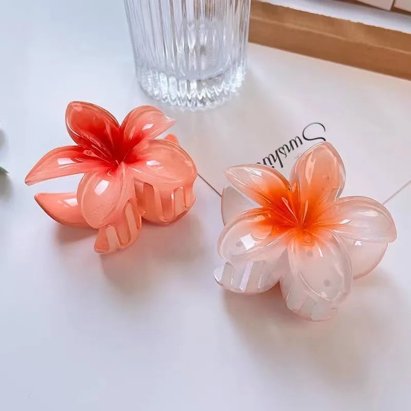 Flower Acrylic Hair Clip for Women Sweet Hair