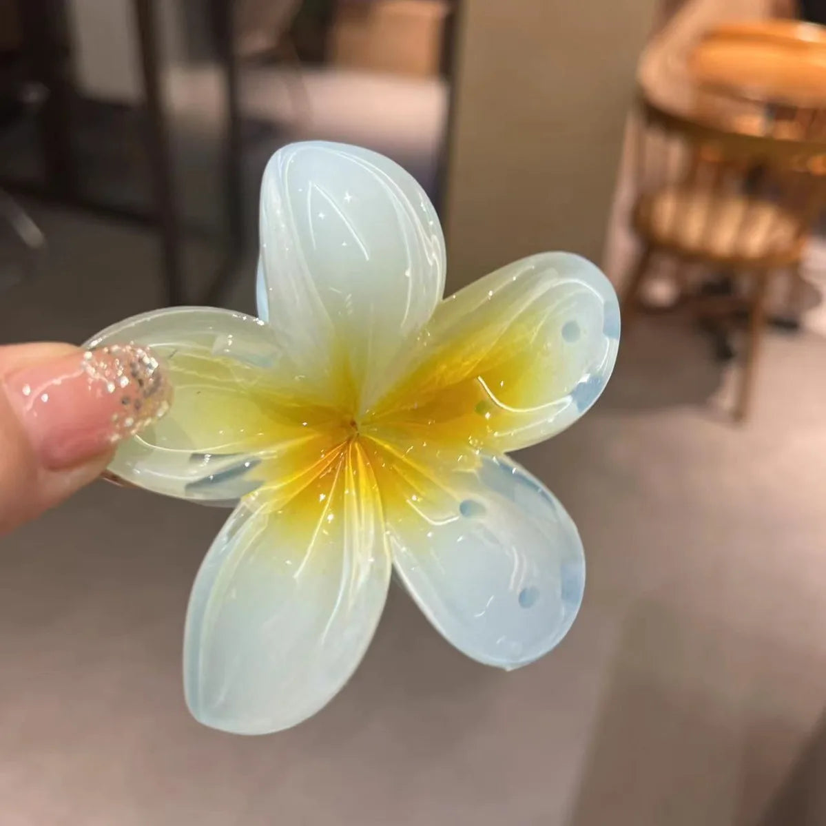 Flower Acrylic Hair Clip for Women Sweet Hair