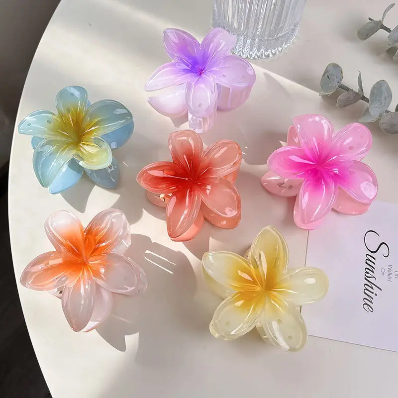 Flower Acrylic Hair Clip for Women Sweet Hair