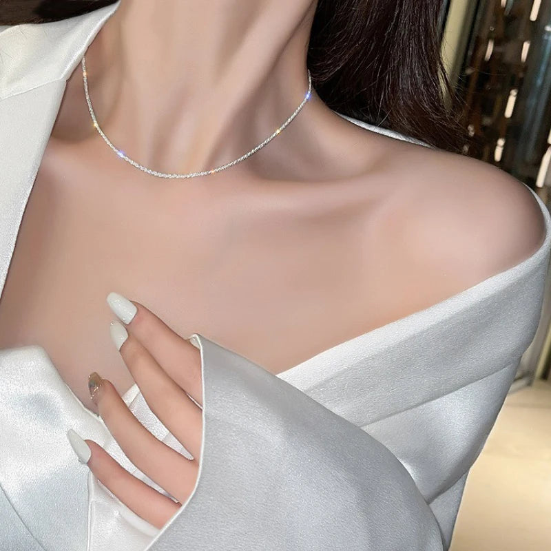 Sparkling Clavicle Chain Choker