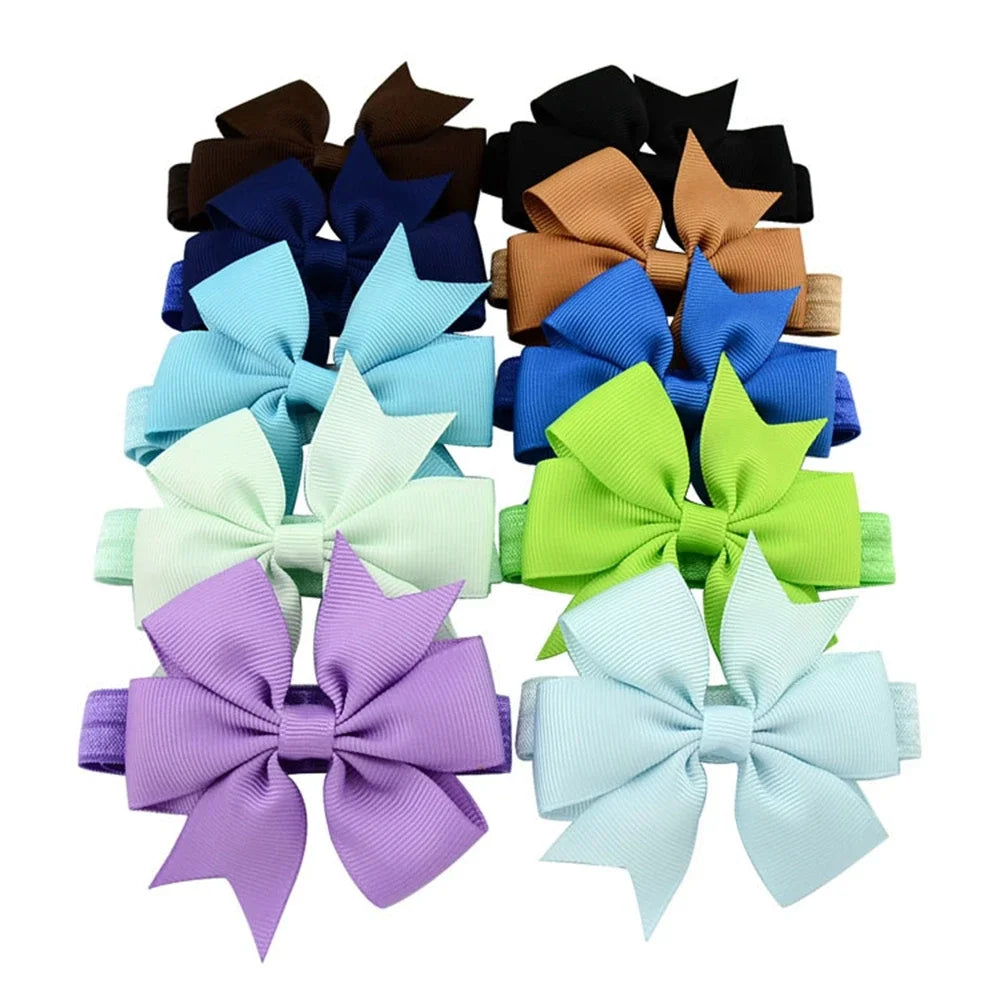 Pinwheel Elastic Hair Bows