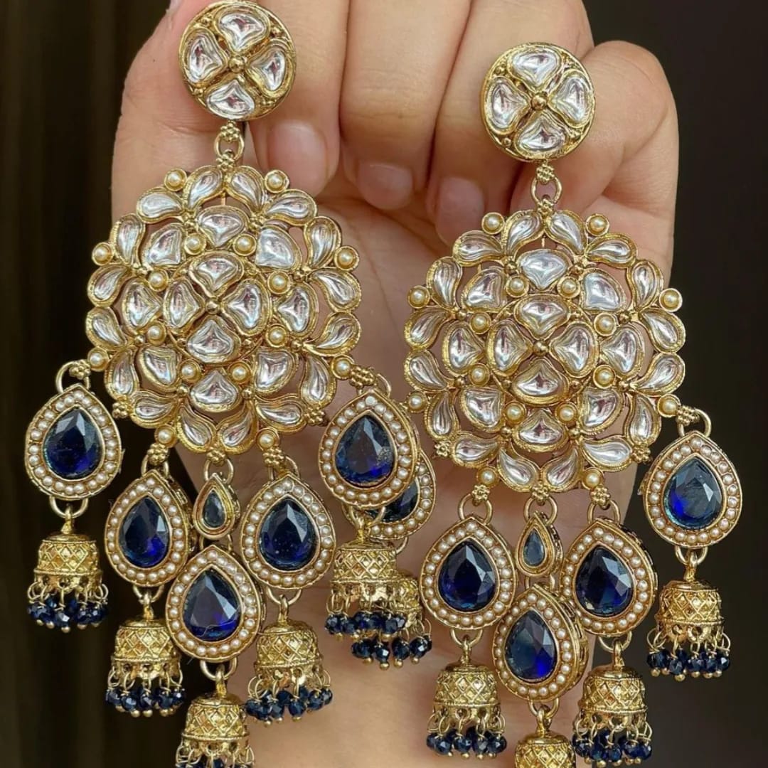 High end Polki Kundan earrings