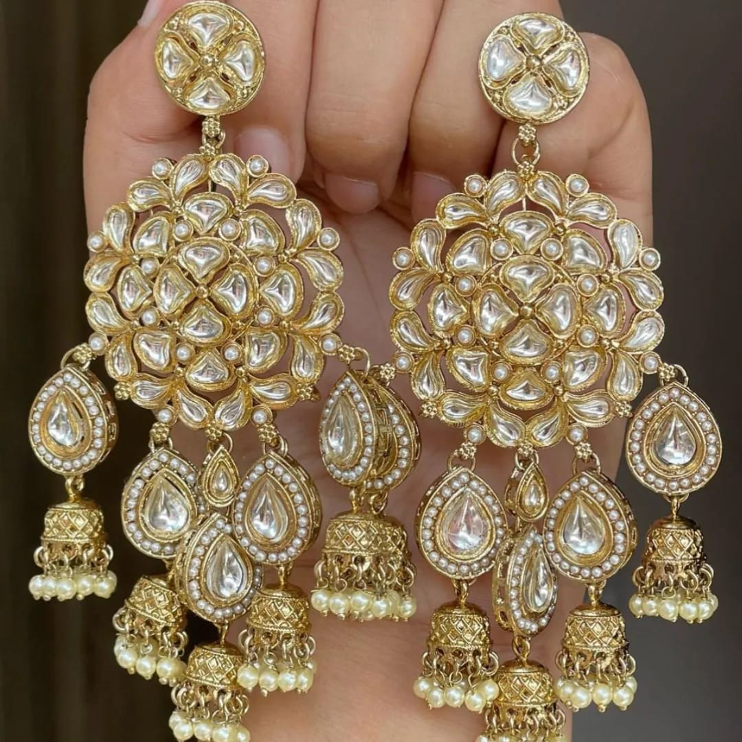 High end Polki Kundan earrings