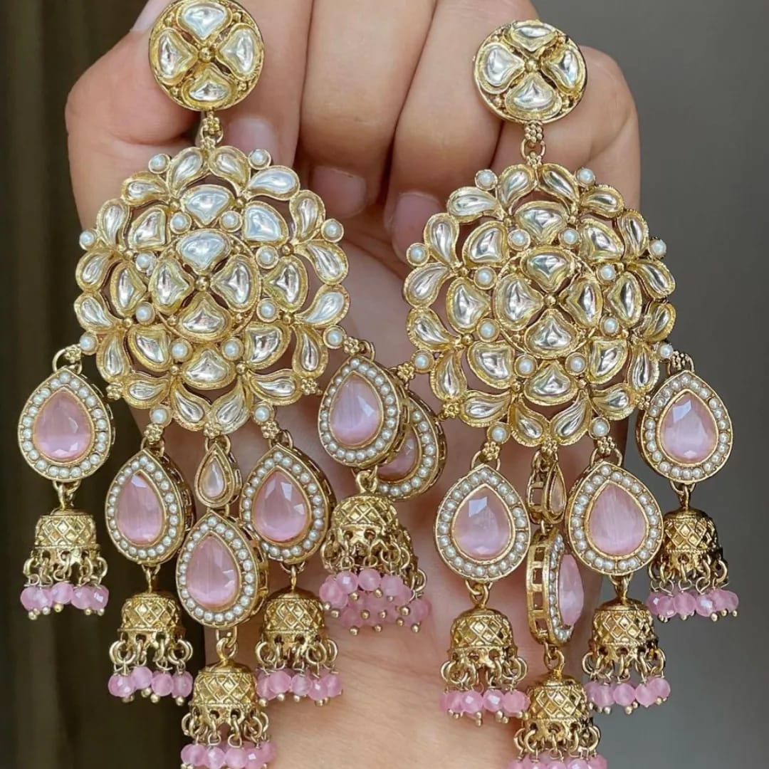 High end Polki Kundan earrings